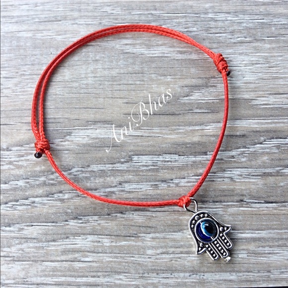 Jewelry - Evil Eye Wax Cord Adjustable Bracelet